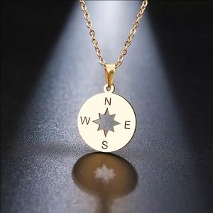 Gold Compass necklace